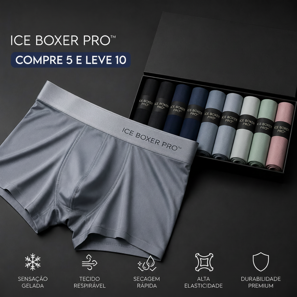 ICE BOXER™ Dry Comfort – Kit de Cuecas Masculinas