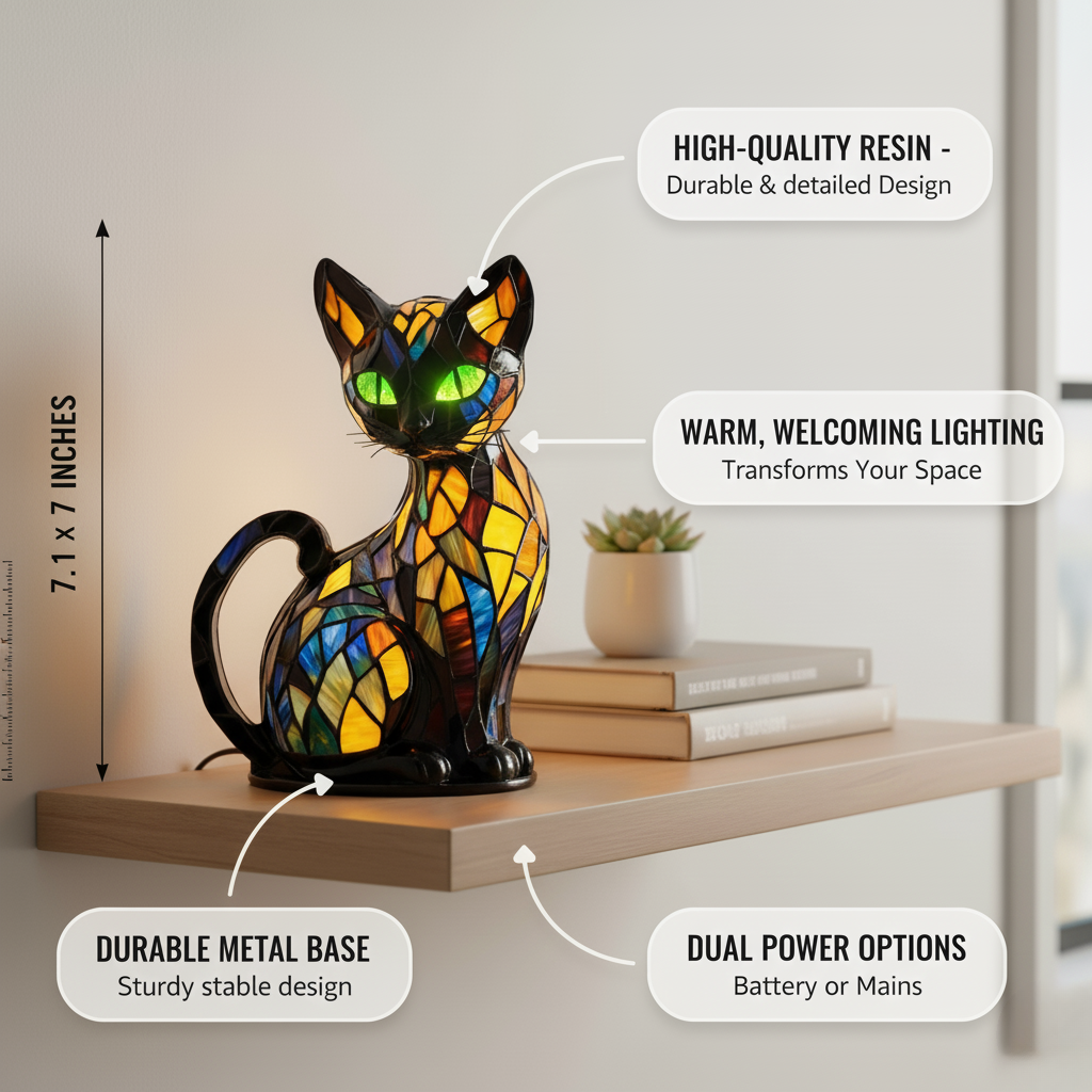 Luminária Gato Elegance™ | Luz Decorativa Premium