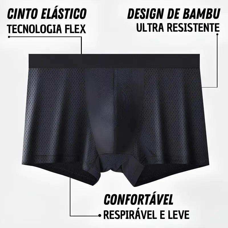 Kit 10 Cuecas de Fibra de Bambu - Ultra Conforto