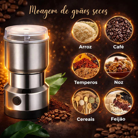 InoxGrinder - Moedor Multifuncional Elétrico de Grãos e Especiarias - Entrega Grátis