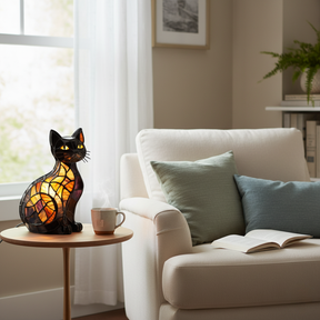 Luminária Gato Midnight™ | Luz Decorativa Premium