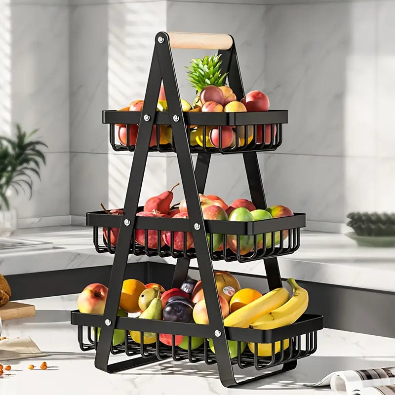 Frutify - Fruteira de Mesa Premium Aramado 2 ou 3 Andar
