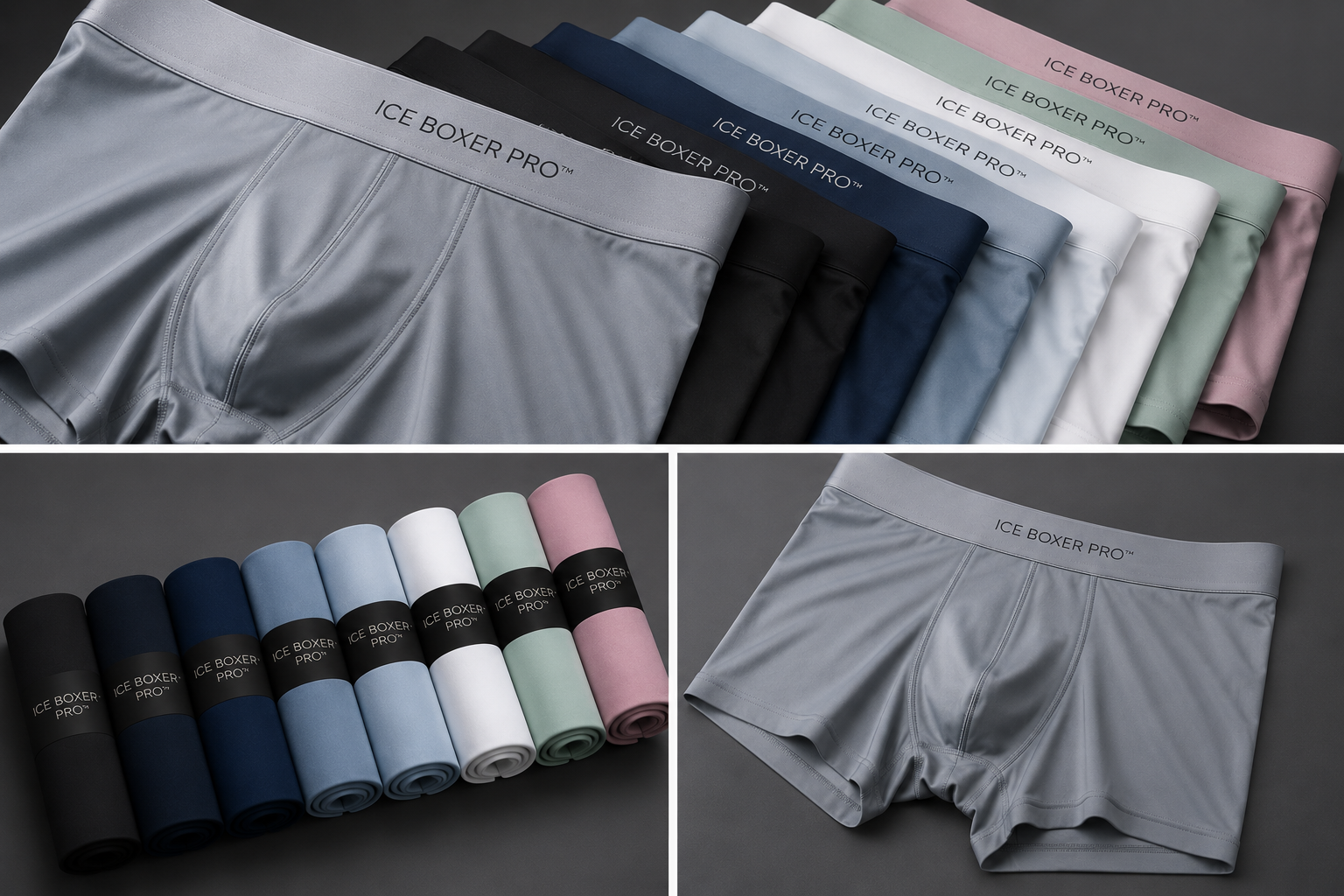 ICE BOXER™ Dry Comfort – Kit de Cuecas Masculinas