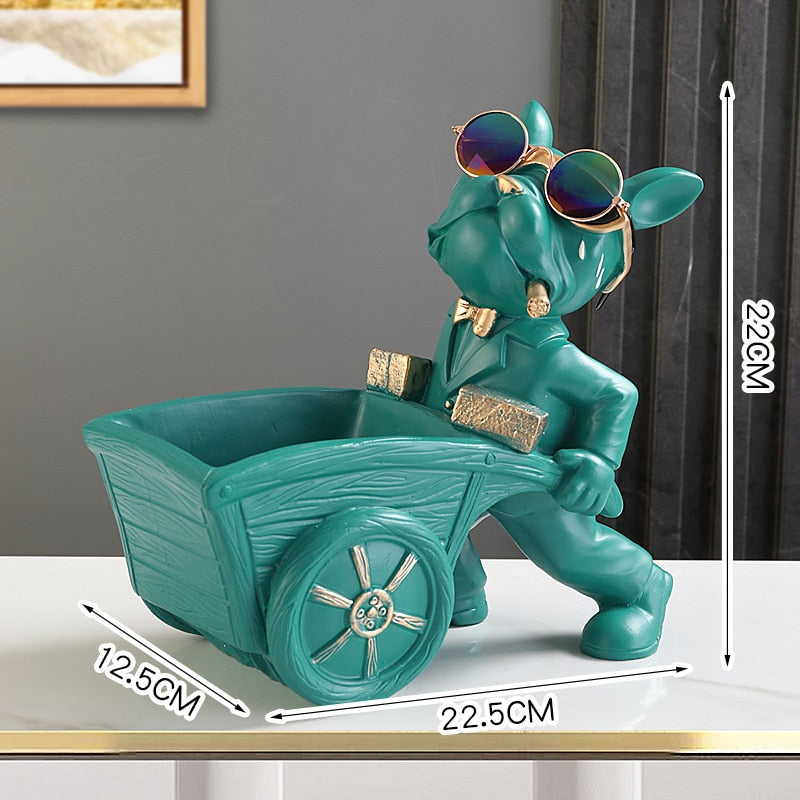 Escultura Decorativa Bulldog Francês Decorativo
