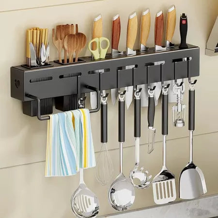 SuportFlex - Suporte de Ferro Para Armazenamento De Facas Ganchos Talheres Utensílios De Cozinha - Entrega Grátis