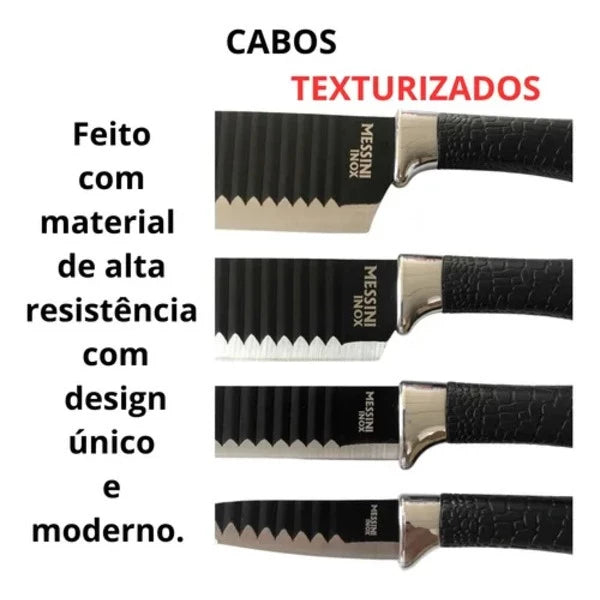 Kit Faqueiro 8 Peças RL Zone em Aço Inox – Alta Qualidade, Durabilidade e Corte Preciso