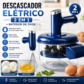 Descascador Elétrico 2 em 1 + Batedor de Ovos