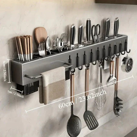 SuportFlex - Suporte de Ferro Para Armazenamento De Facas Ganchos Talheres Utensílios De Cozinha - Entrega Grátis